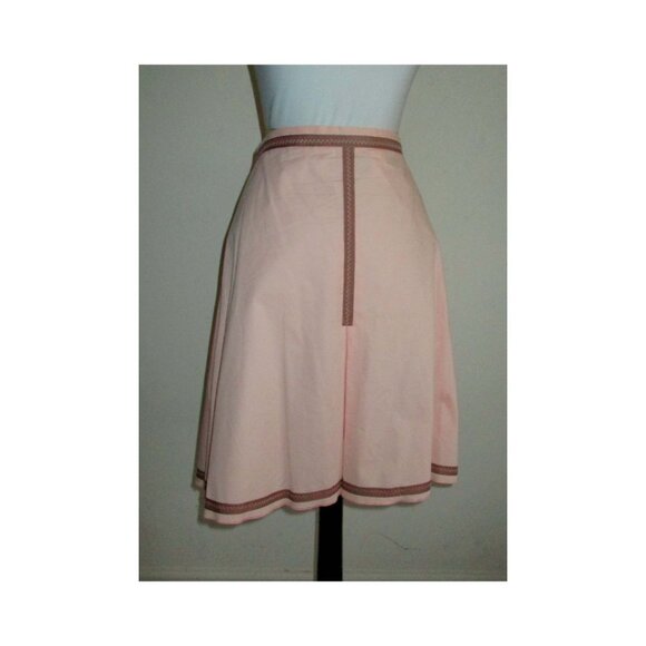 Vintage Moschino Cheap and Chic Pleated Peach Ribbon Skirt 100% Cotton Size 10 - Picture 4 of 8